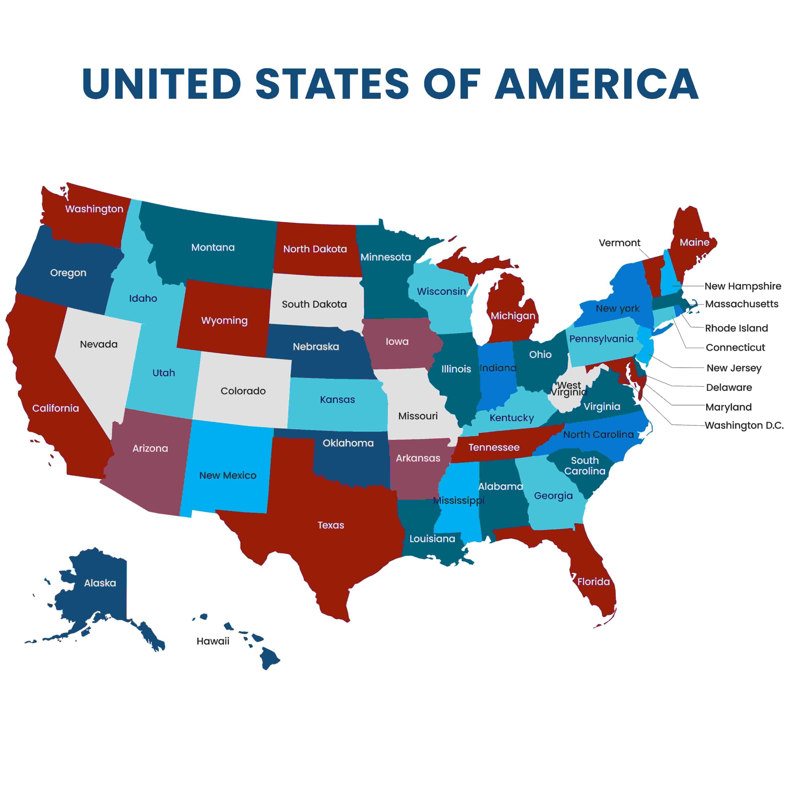 USA States and Capitals