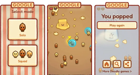 Google Doodles Popcorn Interactive Game Celebrates how to Play 1 image 1
