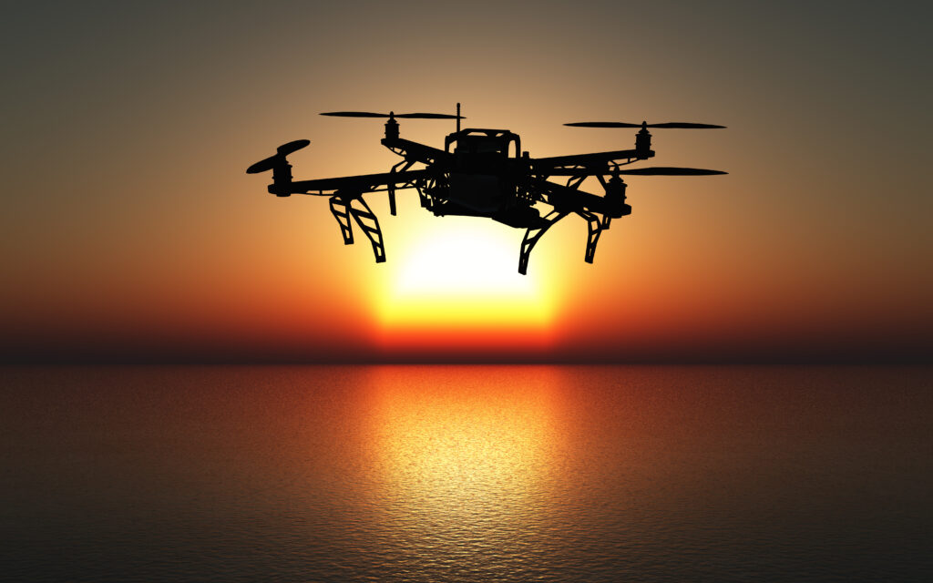DJI Mavic 4 Pro: The Triple-Camera Drone That’s Changing the Game 2 3d drone flying sunset sea