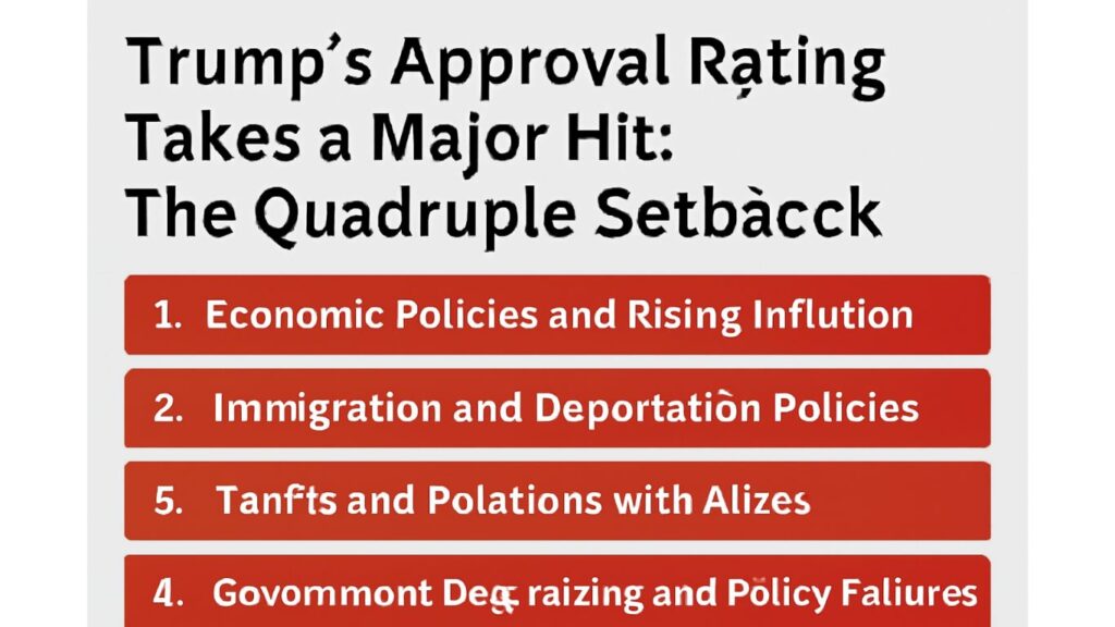 Trump's Approval Rating Takes a Major Hit: The Quadruple Setback 1 Trump's Approval